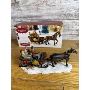 St Nicholas Square Village Collection SLEIGH RIDE Christmas Sleigh W/Box